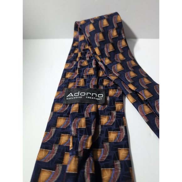 Adorno Exclusive Creations Men's Necktie Polyester Abstract Made In USA - Picture 2 of 3